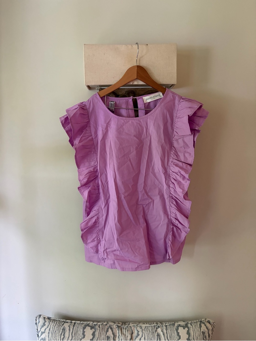 Pants Store Lavender Ruffle Sleeve Women's Top